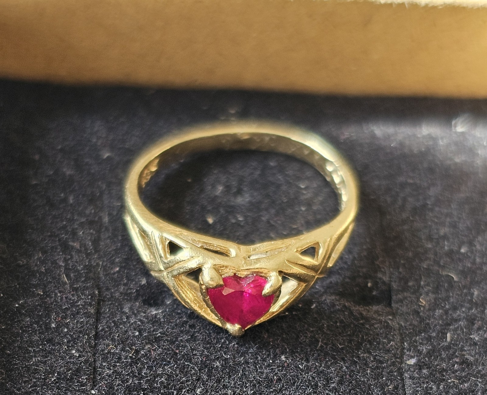 10K Gold Ring With Real Natural Ruby - image 1