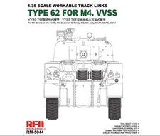 Ryefield Models 5044 1/35 Workable Track Links: Type 62 Tracks for M4 VVSS Model