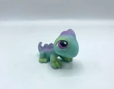 Littlest Pet Shop LPS Iguana Green Purple Shimmer Shine #366 Rare