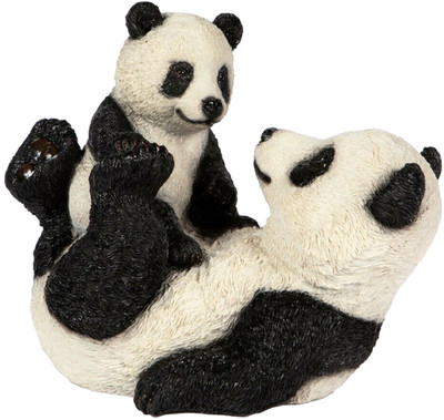 Panda & Baby Ornament Garten Haus Harz Statue Dschungel Motiv Garten Kreationen
