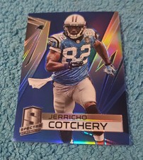 2014 Spectra Jerricho Cotchery Carolina Panthers Blue Prizm 10/49 #60
