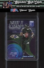 2021 Donruss Elite FT8 Lamar Jackson Full Throttle Purple #/75 Color Match!