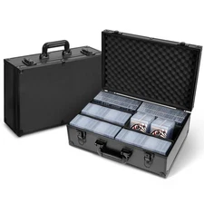 Graded Card Case Storage Box Fits 3" x 4" 35PT Toploaders Hard Slab Case w/ Lock