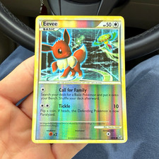 Pokemon Eevee 48/90 HS Undaunted Reverse Holo Common EN LIGHT PLAY BACK NM FRONT on eBay