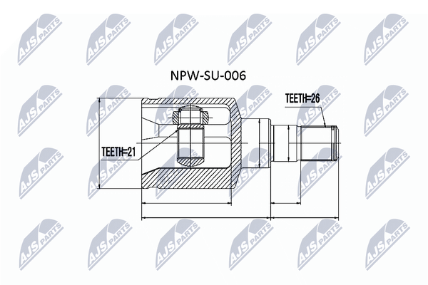 NTY Gelenksatz, Antriebswelle NPW-SU-006 FüR Suzuki-image