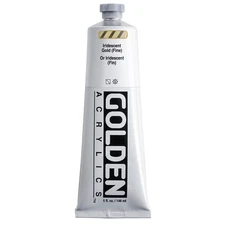 Heavy Body Acrylics, Iridescent Gold Fine, 5 fl. oz. Tube, Professional Acryl...