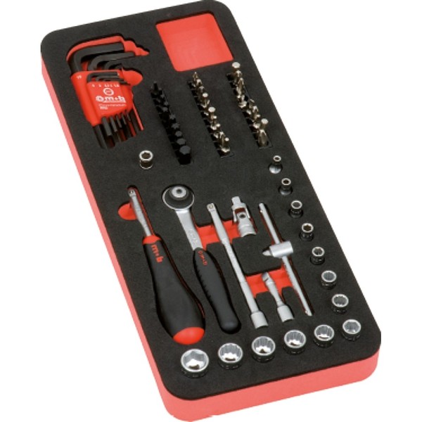 Set Mit 1/4 Zoll Umschaltknarre SteckschlüSselsatz 59 Tlg., 9803059001-image