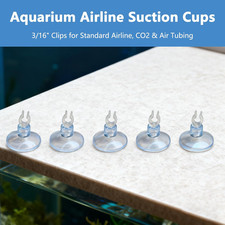 50Pcs Aquarium Suction Cups with Clips Airline Hose Holders for Tubing Small ...