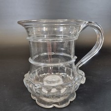 Antique 18thC Glass Tankard With Silver Coin To Base 12.7cm High