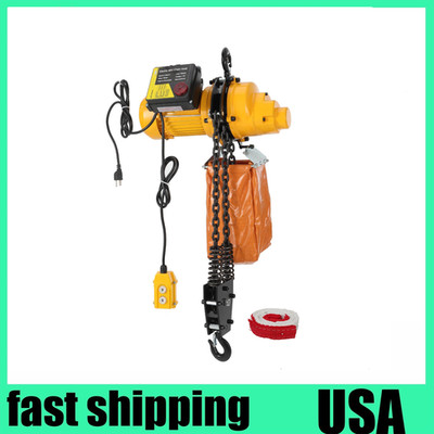  Electric Chain Hoist 1100Lbs 15Ft Lift Height Single Phase Overhead Crane Hois