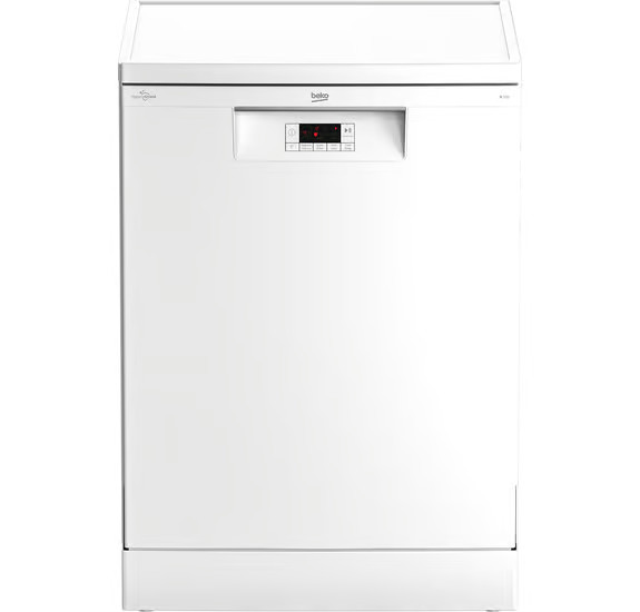 Beko BDFN15330W 60cm Full Size Freestanding Dishwasher, 13 places, 5 Programs