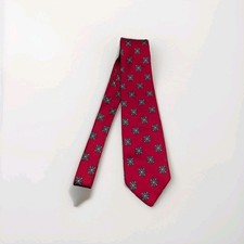 Stafford Red Men's 100% Silk Tie Made In USA