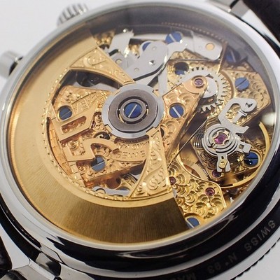 DUBEY & SCHALDENBRAND FLY-BACK CHRONOGRAPH FLYBACK 38mm BOX PAPIERE UHR