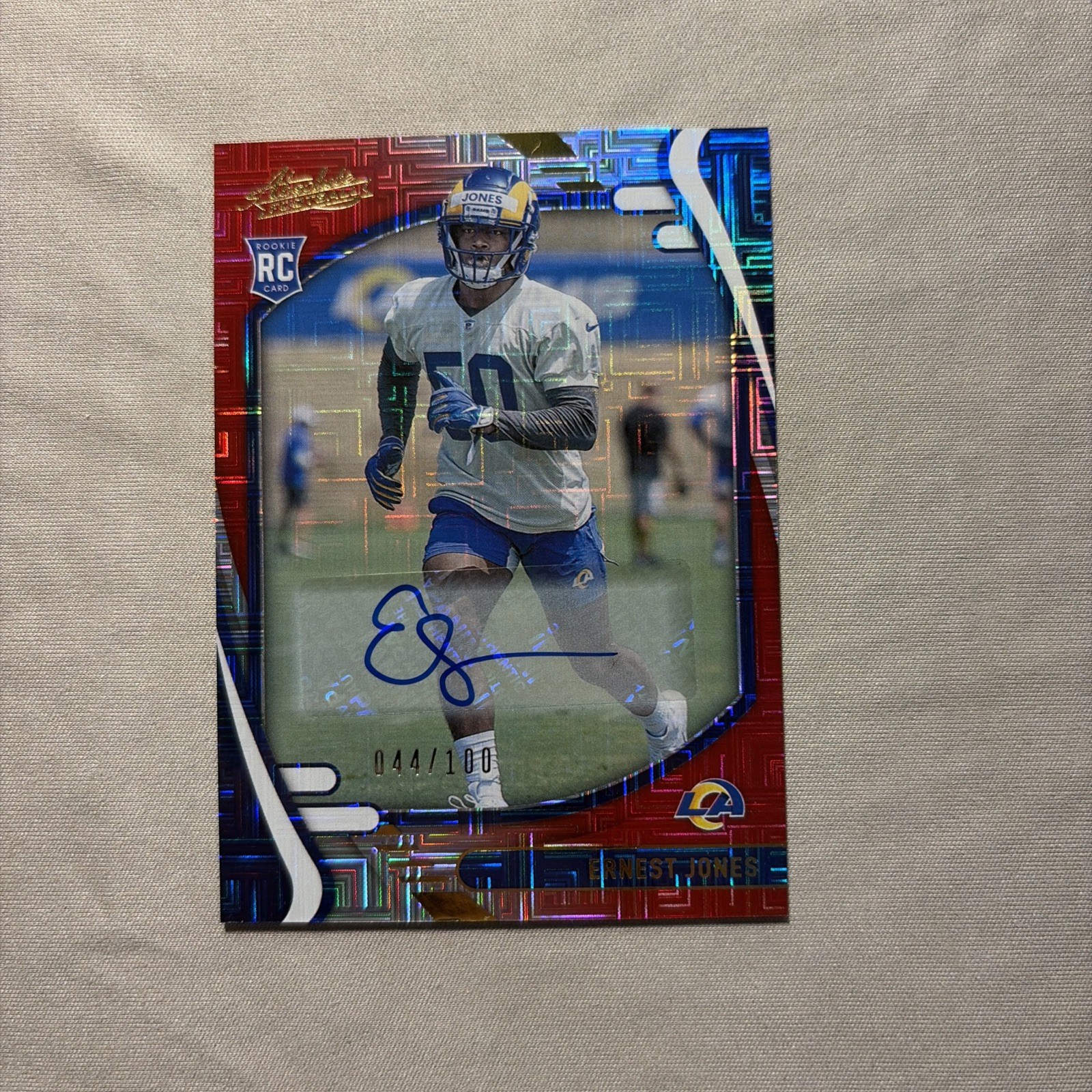 Ernest Jones Panini Absolute #190 Signature-Red Spectrum