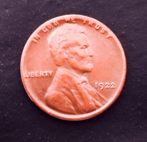 1922 No D Wheat Reverse Strong Cent Red