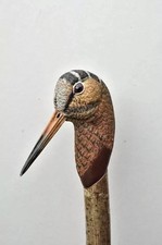 wooden walking stick hand carved bird wooden walking cane