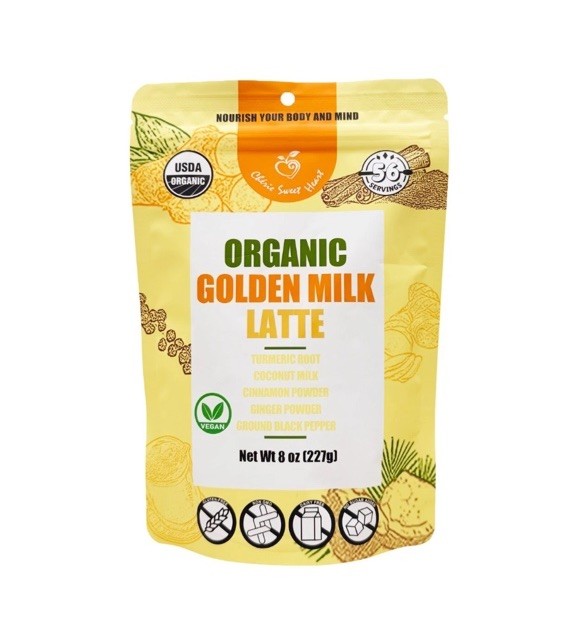 Organic Golden Milk Latte w/ Turmeric Ginger Cinnamon Black Pepper Coconut Milk