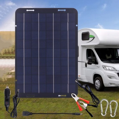 Solar Panel 12V Trickle Battery Charger USB For Caravan Car Van RV Kit Outdoor