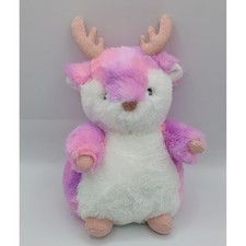 10" 2022 AURORA Holiday Furries White Pink Purple Glitter PLUSH Reindeer 8