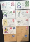 1948-1960 Denmark FDC's Covers Cachets Lot of 10 to USA København