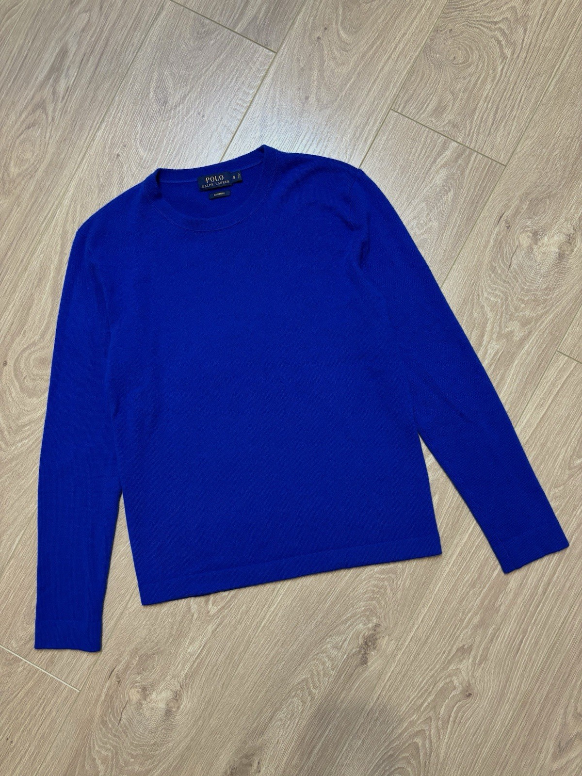 Polo Ralph Lauren Mens Blue 100% Cashmere Crew Neck Knite Sweater Size S
