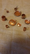 10-teiliges Topfset mit Bräter, kupferfarben, nostalgisch für die Puppenkueche