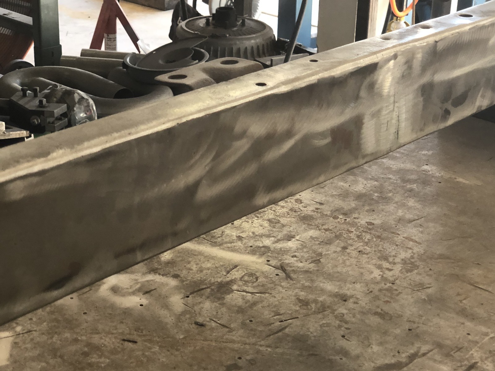 Model A Ford frame, boxing plates with EZ weld tab 2831, instock ready