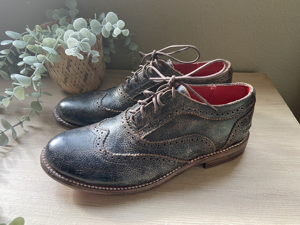Bed Stu LITA Cobbler Series Distressed Oxford Wingtip Shoes Women's Sz