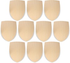 10x Ritterschild ohne Schlaufe Ritter Schild Birke Holz Kindergeburtstag Wappen