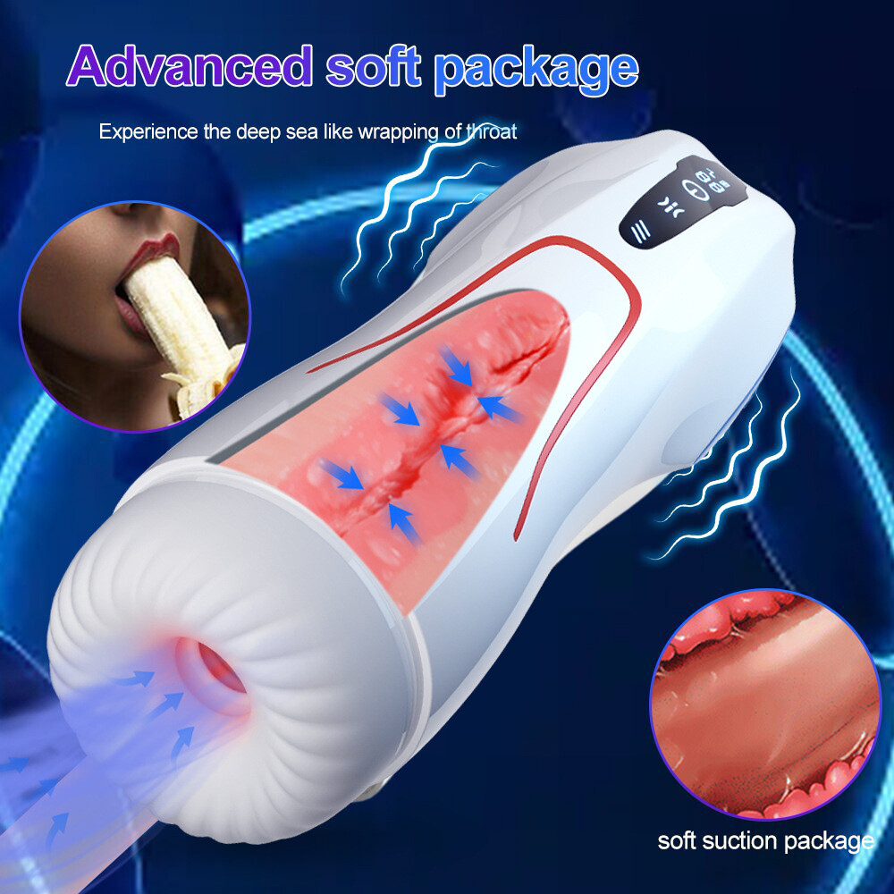 Male Masturbator Automatic Handsfree Vibrating Cup Sucking Stroker Cup Sex Toys
