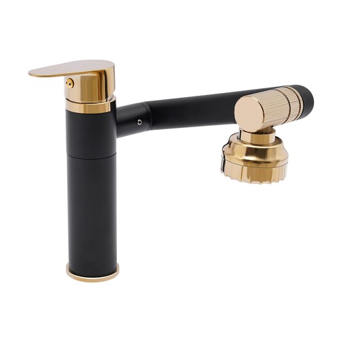 360° Bad Waschtischarmatur Einhand Wasserfall Waschtischarmatur 2 Funktionen - Bild 5 von 12