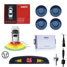 PDC Einparkhilfe Hinten 4 Sensoren Kabellos FUNK-Anzeige Nachrüsten Indigo