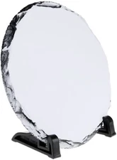 Round Slate Stone Photo Rock Sublimation Blank White Heat Dye Transfer 15x15cm 
