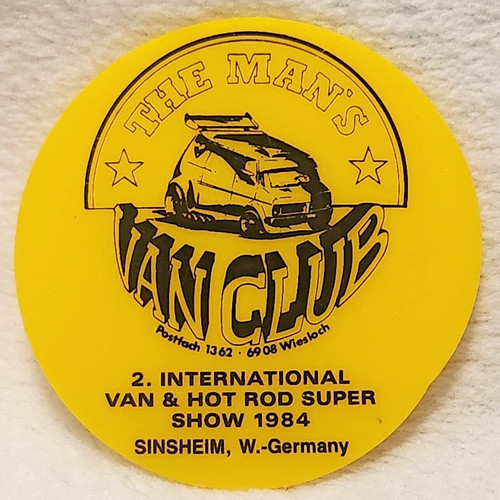 1984 The Man's Van Club Int. Van & Hot Rod Show Commemorative Token/Coin Germany