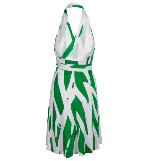 Diane Von Furstenberg DVF Halterneck Wrap Dress Size 10 NWOT Green White | eBay Diane Von Furstenberg DVF Halterneck Wrap Dress Size 10 NWOT Green White | eBay