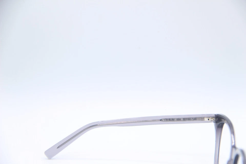 NUEVAS GAFAS SAINT LAURENT SL 178 SLIM 004 GRIS TRANSPARENTE MONTURAS AUTÉNTICAS 50-20 Foto 3 de 4