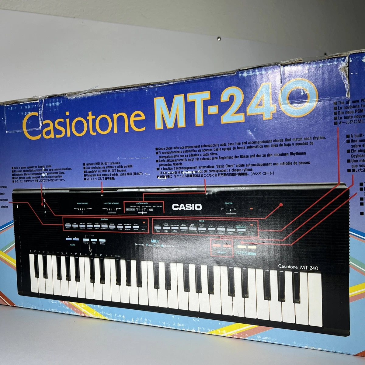CASIO Casiotone MT-240 49-Key Electronic Keyboard Synthesizer NO