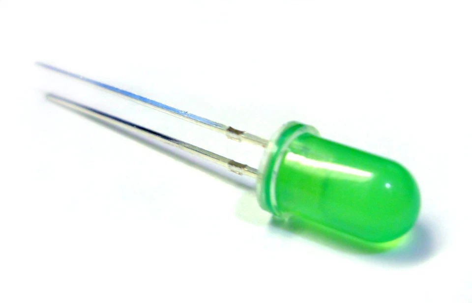 20x LED 5mm Vert Diffusant 8000mcd