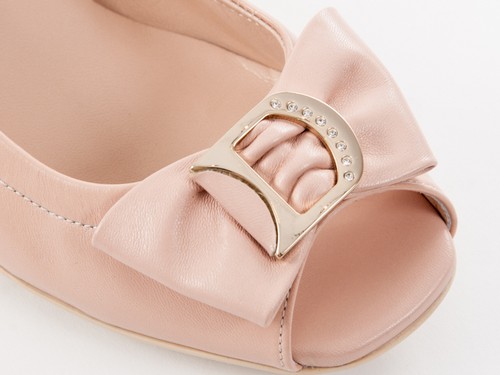 New Donna Serena Pink Leather Made in Italy Shoes Size 37.5 US 7.5 - Picture 5 of 6