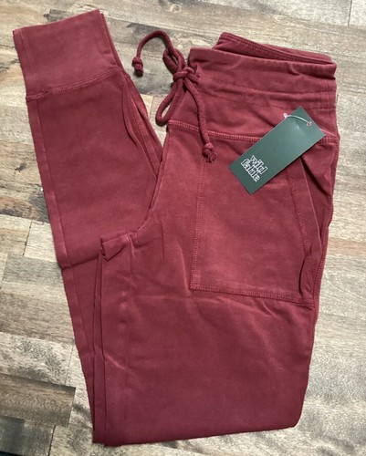 Wild Fable Gr. XS Jogginghose hochtailliert Seitentaschen knöchellang beere/rotbraun