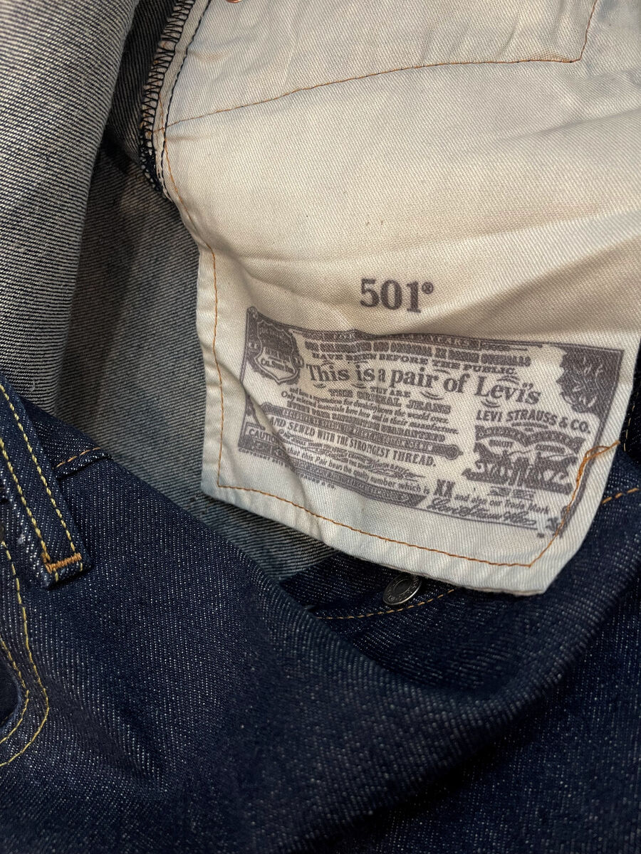 Levis 501 Original Fit Mens Stretch Jeans 36X32 Dark Blue Levis 501 Original Fit Mens Stretch Jeans 36X32 Dark Blue