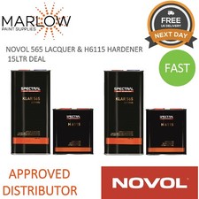 NOVOL SPECTRAL KLAR 565 VHS  LACQUER + H6115 FAST HARDENER - 15LTR KIT DEAL