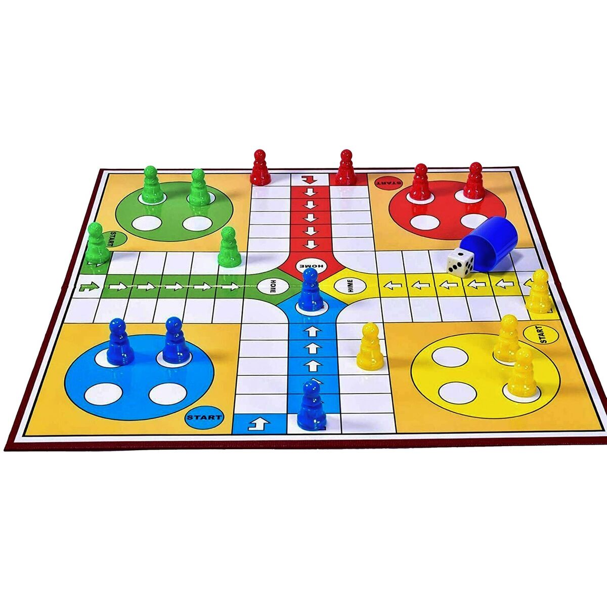 Classic Family Kids Ludo Traditional Board Game Pawns Goti +Dice Fun Play  Set Uk