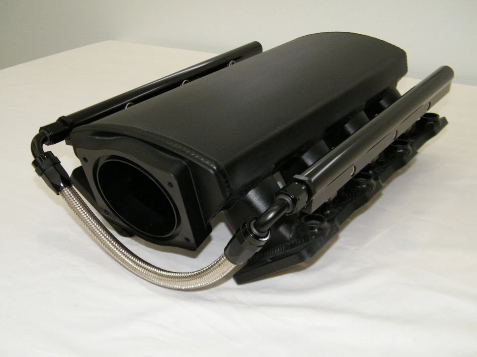 Cuerpo del acelerador de inyección de combustible de bajo perfil de admisión de aluminio fabricado LS3 102 mm Foto 2 de 4