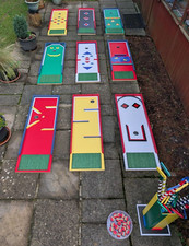 9 Hole Crazy Golf Course. ( Portable). Made by `MyCrazy Golf UK`