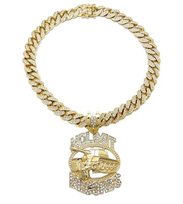 Iced No Limit Records Pendant 12mm Box Lock Cuban Hip Hop