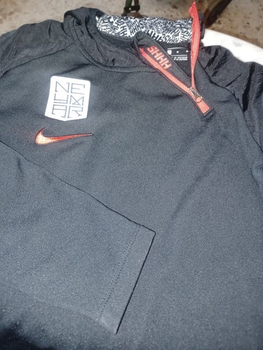 Nike Youth Boy's Neymar Junior Hoodie M (10-12) Black Red - Picture 2 of 6