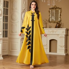 Dubai Women Muslim Long Robes Evening Kaftan Cocktail Party Dresses Ramadan Gown