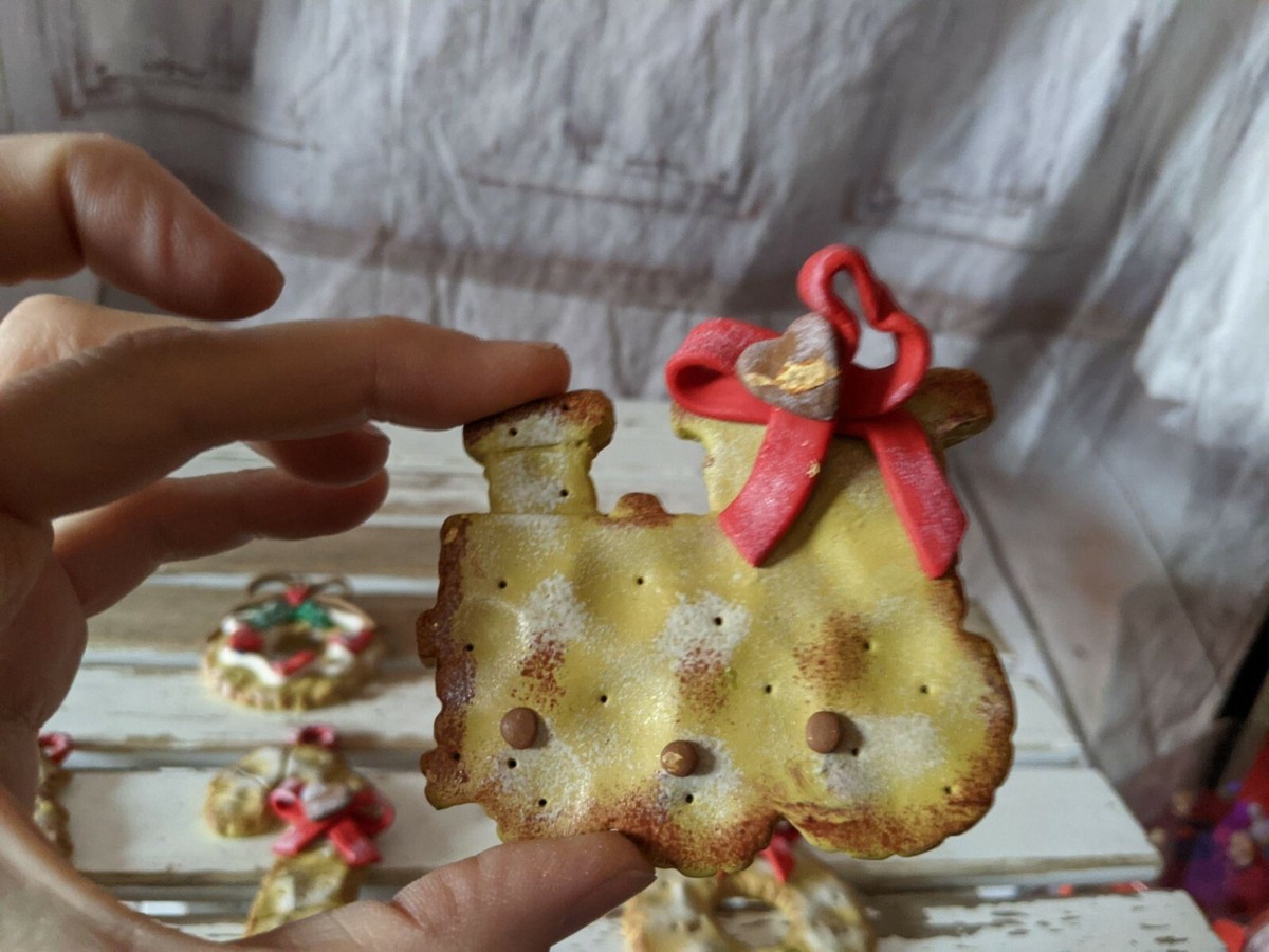Vintage Cookie Tree Wreath Train Candy Cane Set of 5  display picture 1