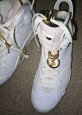 WMNS Air Jordan Retro ‘Gold Hoop Rings' White Gold Pink- Size